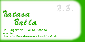 natasa balla business card